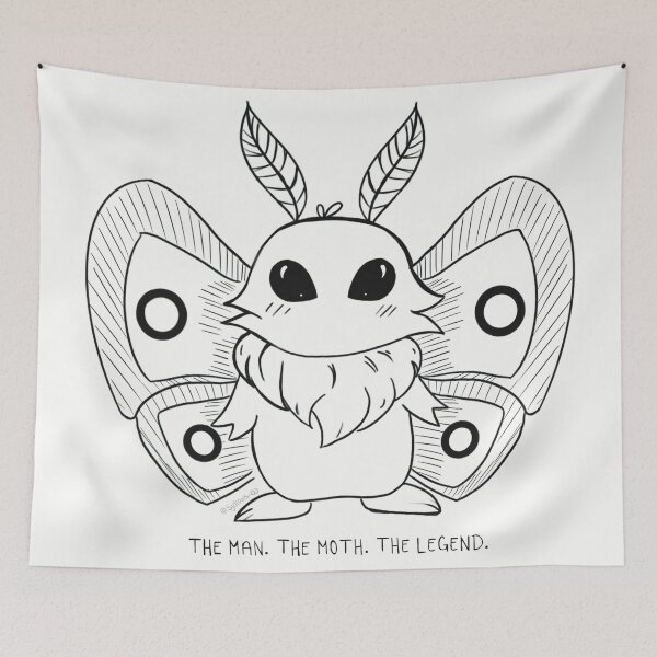 Item preview, The Man The Moth The Legend (white background) designed and sold by SarahJArtworks.