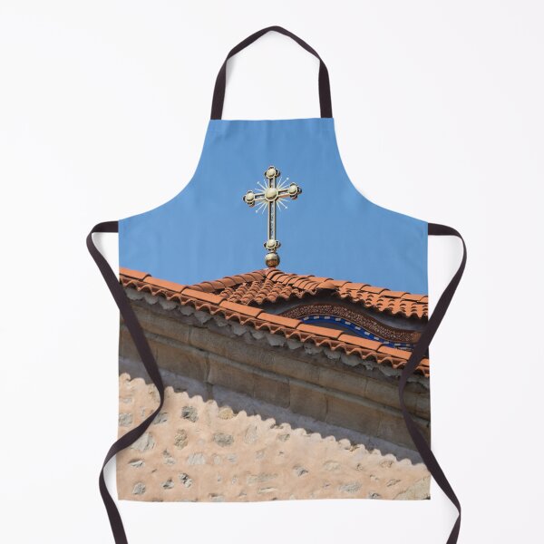 Item preview, Christian Gold Cross and Red Terracotta Tile Rooflines designed and sold by Georgia Mizuleva.