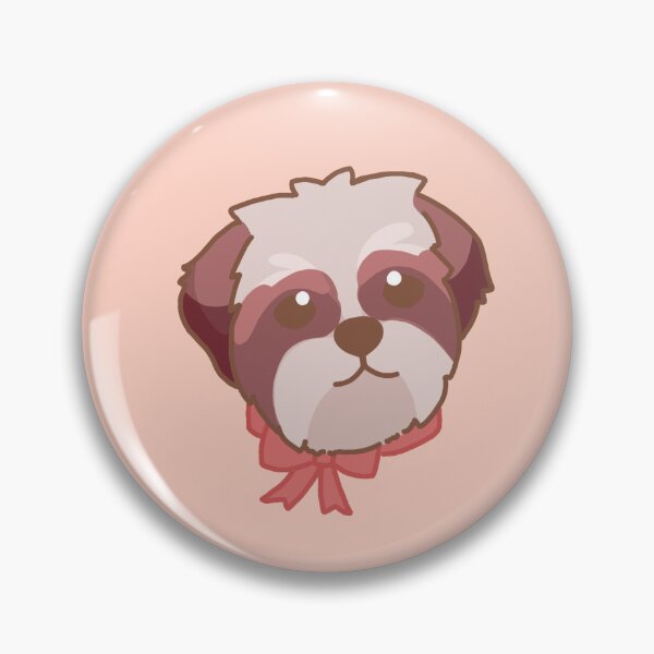 Item preview, Simple liver and white Shih Tzu puppy designed and sold by PupBubble Art.