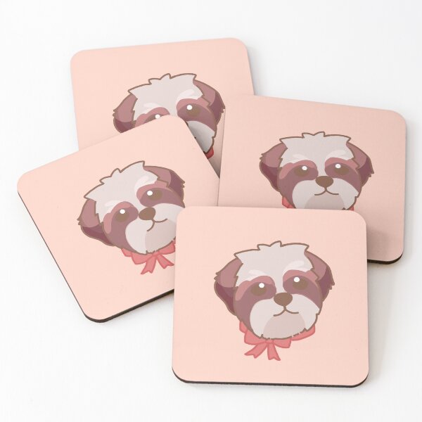 Item preview, Simple liver and white Shih Tzu puppy designed and sold by PupBubble Art.
