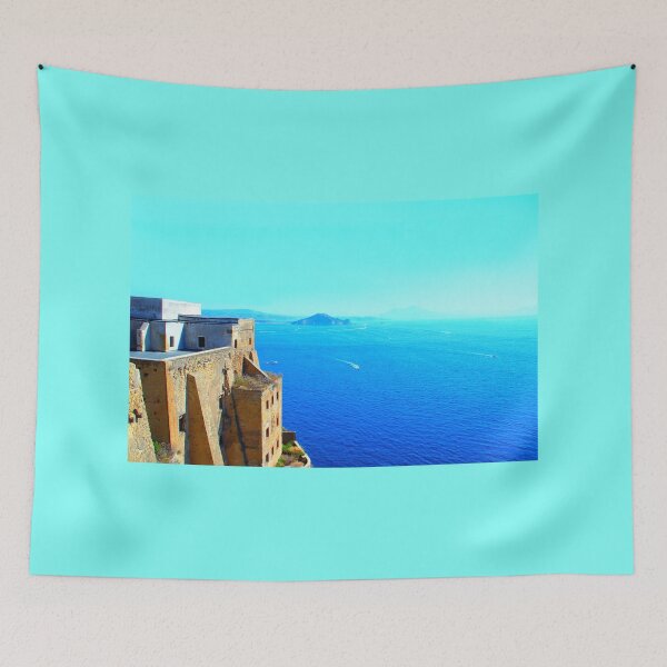 Item preview, View from Isola di Procida at Palazzo d'Avalos and the Tyrrhenian Sea designed and sold by Kristina Drozd.