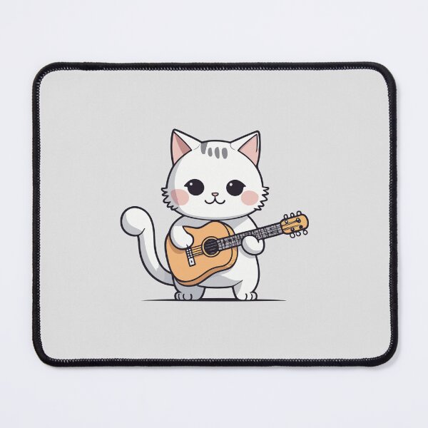 Item preview, Cute Cat with Acoustic Guitar designed and sold by Atlantico54.