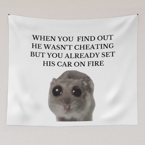 Item preview,  Sad Hamster with Big Eyes When You find out He wasn't chetating  designed and sold by CyberArtistOne.