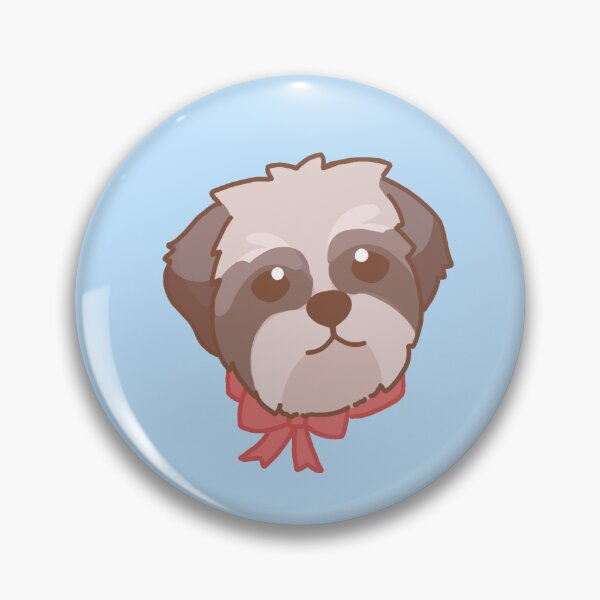 Item preview, Simple silver and white Shih Tzu puppy designed and sold by PupBubble Art.