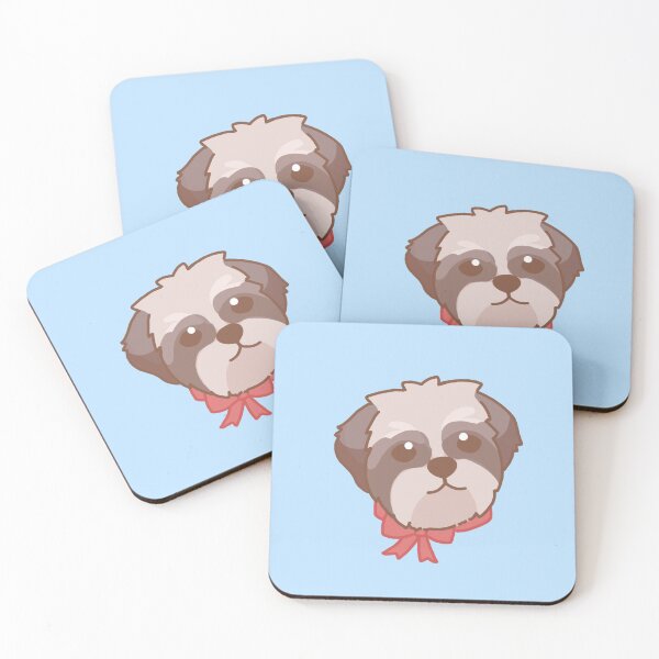 Item preview, Simple silver and white Shih Tzu puppy designed and sold by PupBubble Art.