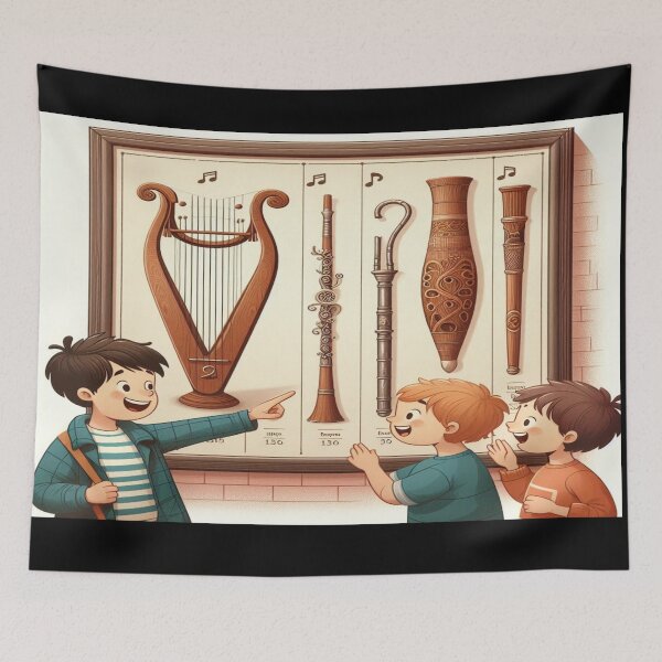 Item preview, Children Sound  and Instruments Wall Art and Puzzle_3 designed and sold by Cupideros.