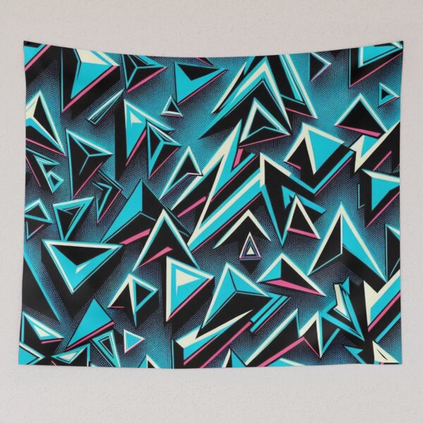 Item preview, Triangle and Relief Design Retro 1980 tone Blue designed and sold by Blessinger77.