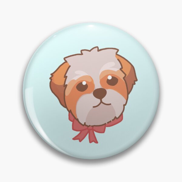 Item preview, Simple red and white Shih Tzu puppy designed and sold by PupBubble Art.