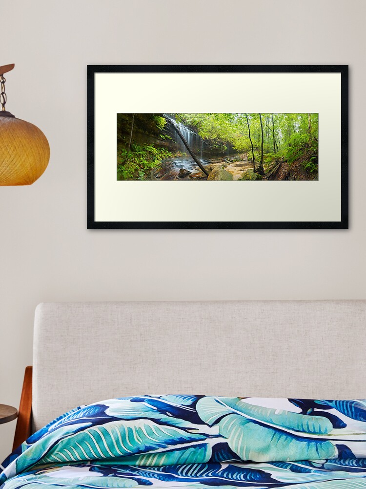 Thumbnail 2 of 7, Framed Art Print, Junction Falls, Lawson. Blue Mountains. New South Wales, Australia designed and sold by Chockstone.