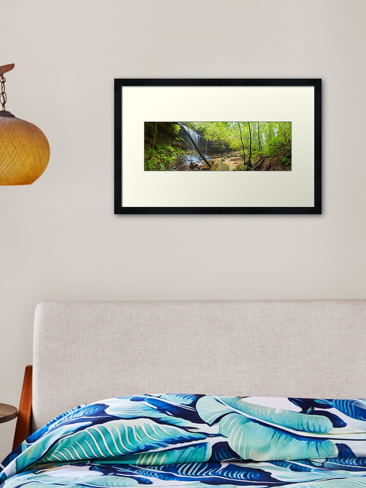 Thumbnail 2 of 7, Framed Art Print, Junction Falls, Lawson. Blue Mountains. New South Wales, Australia designed and sold by Chockstone.