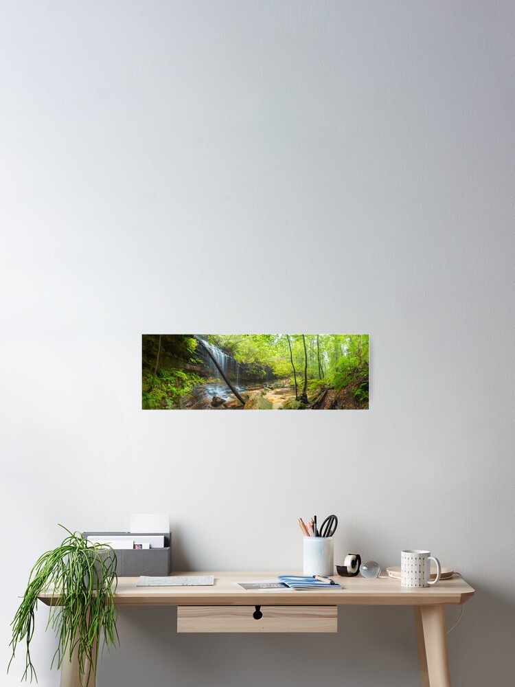 Thumbnail 2 of 3, Poster, Junction Falls, Lawson. Blue Mountains. New South Wales, Australia designed and sold by Chockstone.