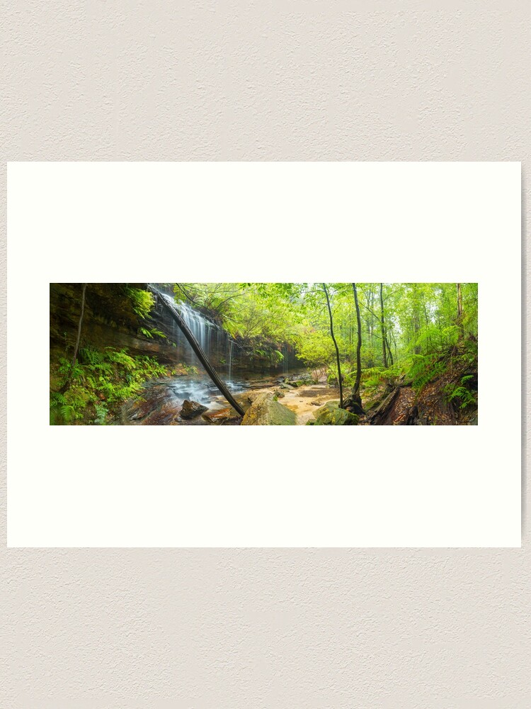 Thumbnail 1 of 3, Art Print, Junction Falls, Lawson. Blue Mountains. New South Wales, Australia designed and sold by Chockstone.