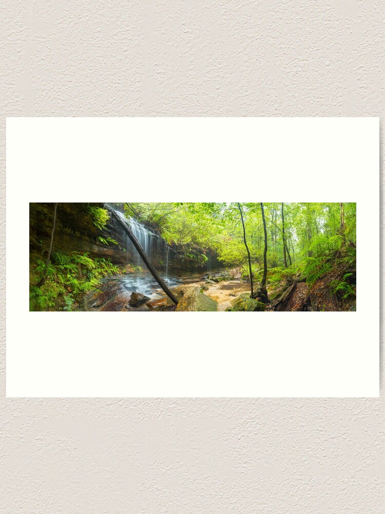 Thumbnail 1 of 3, Art Print, Junction Falls, Lawson. Blue Mountains. New South Wales, Australia designed and sold by Chockstone.