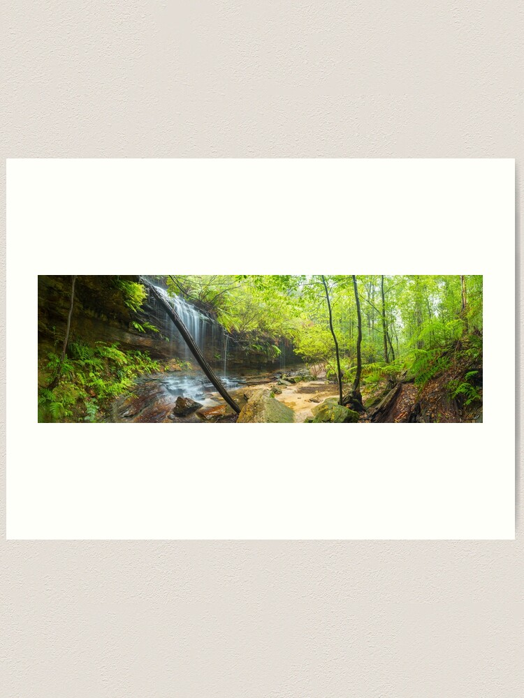 Thumbnail 1 of 3, Art Print, Junction Falls, Lawson. Blue Mountains. New South Wales, Australia designed and sold by Chockstone.