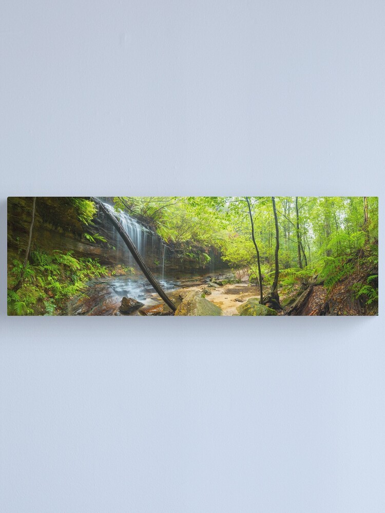 Thumbnail 1 of 3, Canvas Print, Junction Falls, Lawson. Blue Mountains. New South Wales, Australia designed and sold by Chockstone.