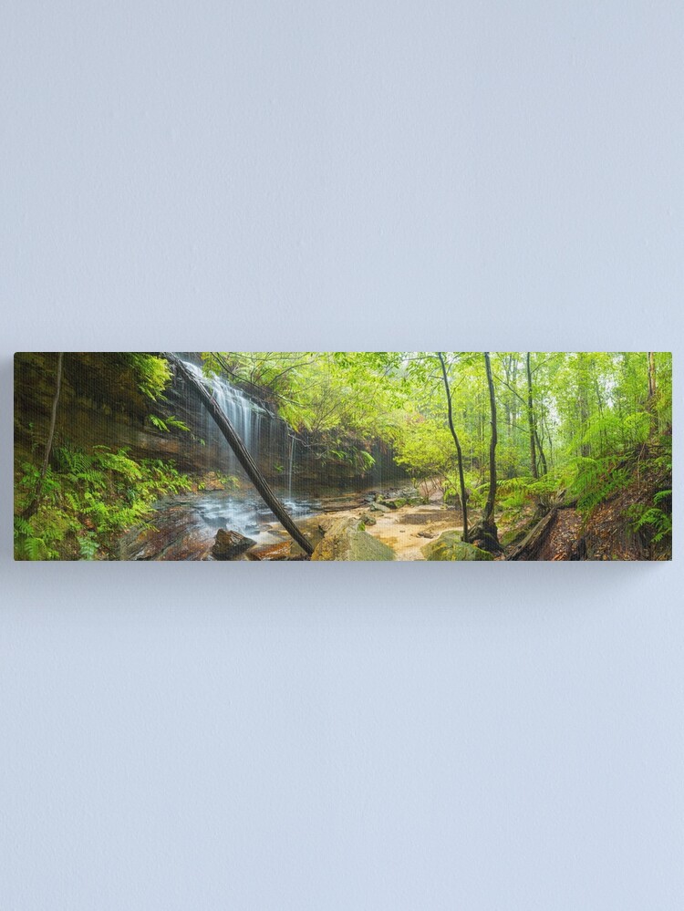 Thumbnail 1 of 3, Canvas Print, Junction Falls, Lawson. Blue Mountains. New South Wales, Australia designed and sold by Chockstone.