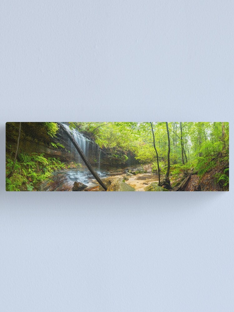 Thumbnail 1 of 3, Canvas Print, Junction Falls, Lawson. Blue Mountains. New South Wales, Australia designed and sold by Chockstone.