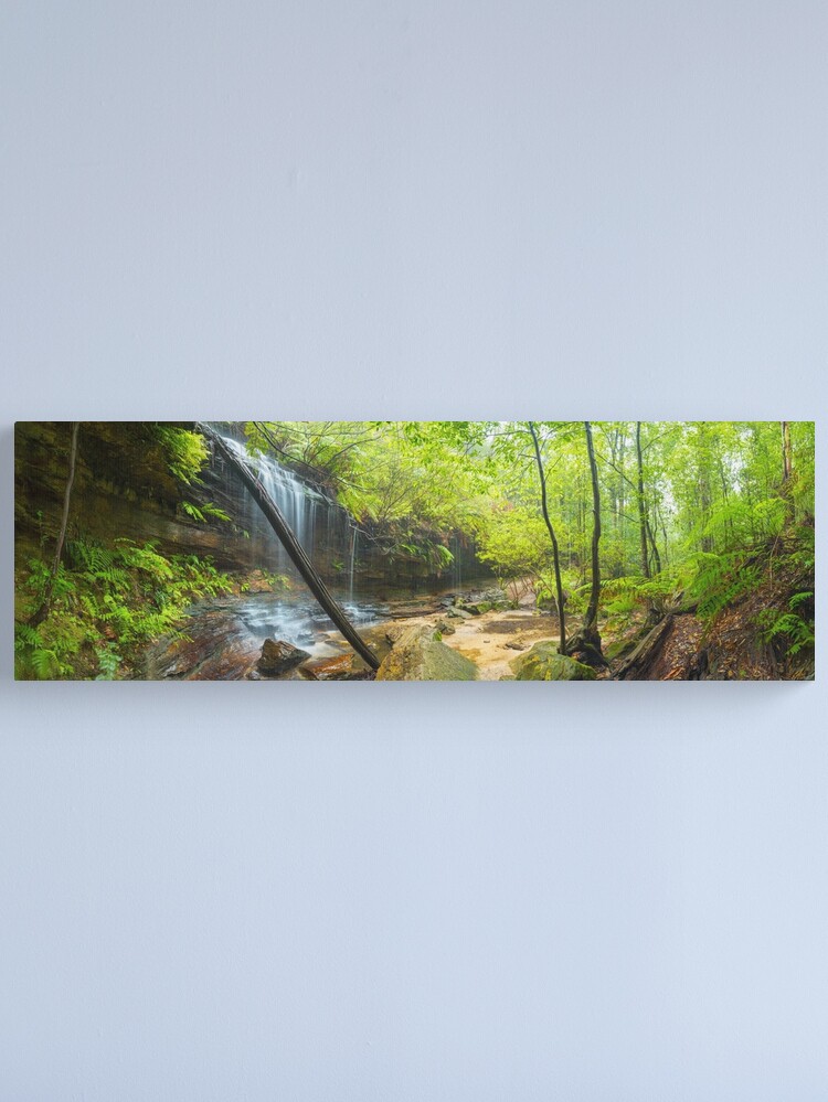 Thumbnail 1 of 3, Canvas Print, Junction Falls, Lawson. Blue Mountains. New South Wales, Australia designed and sold by Chockstone.