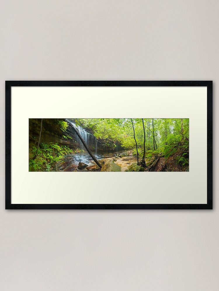 Thumbnail 1 of 7, Framed Art Print, Junction Falls, Lawson. Blue Mountains. New South Wales, Australia designed and sold by Chockstone.