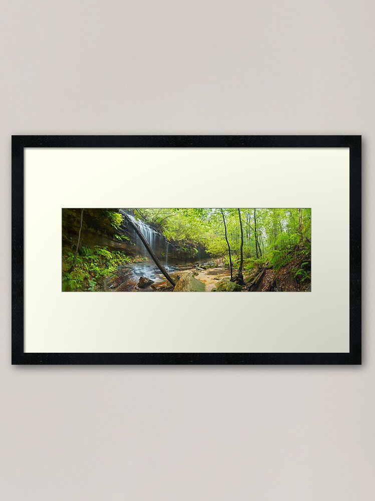 Thumbnail 1 of 7, Framed Art Print, Junction Falls, Lawson. Blue Mountains. New South Wales, Australia designed and sold by Chockstone.