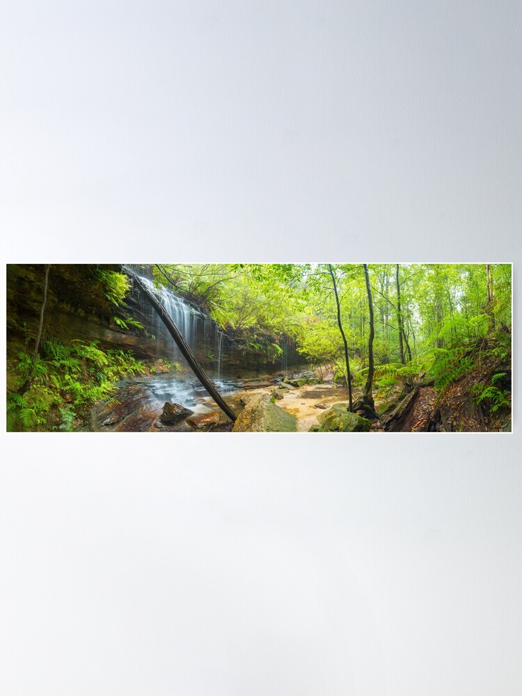 Thumbnail 1 of 3, Poster, Junction Falls, Lawson. Blue Mountains. New South Wales, Australia designed and sold by Chockstone.