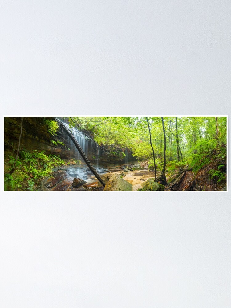 Thumbnail 1 of 3, Poster, Junction Falls, Lawson. Blue Mountains. New South Wales, Australia designed and sold by Chockstone.