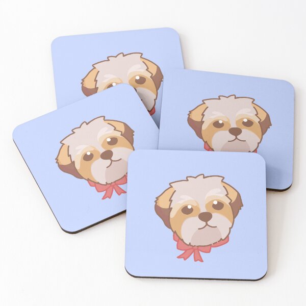 Item preview, Simple gold and white Shih Tzu puppy designed and sold by PupBubble Art.