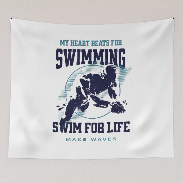 Item preview, My Heart Beats for Swimming designed and sold by InspireHubWear.