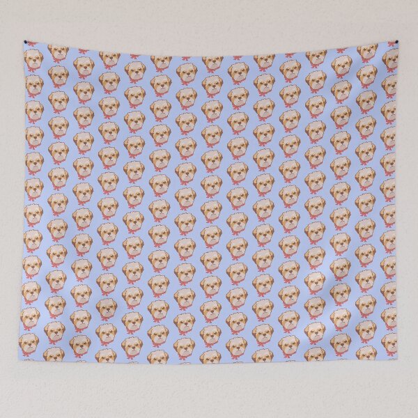 Item preview, Simple gold and white Shih Tzu puppy designed and sold by PupBubble Art.
