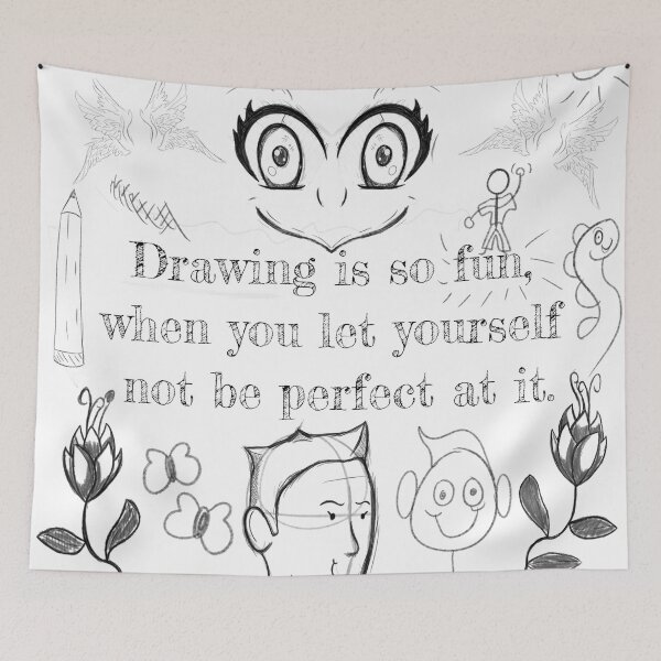 Item preview, Drawing is so fun, when you let yourself not be perfect at it.  designed and sold by ThatBlokeJug.