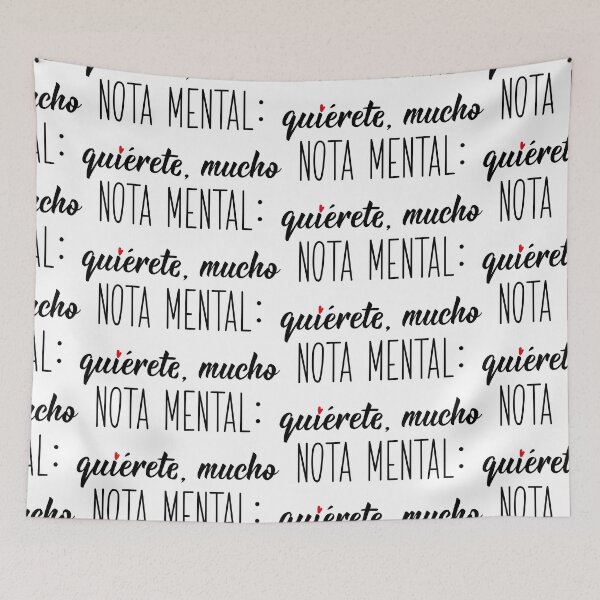 Item preview, Nota mental: quiérete, mucho. Mental note: love yourself, very much - in Spanish.  designed and sold by pidzam4e.