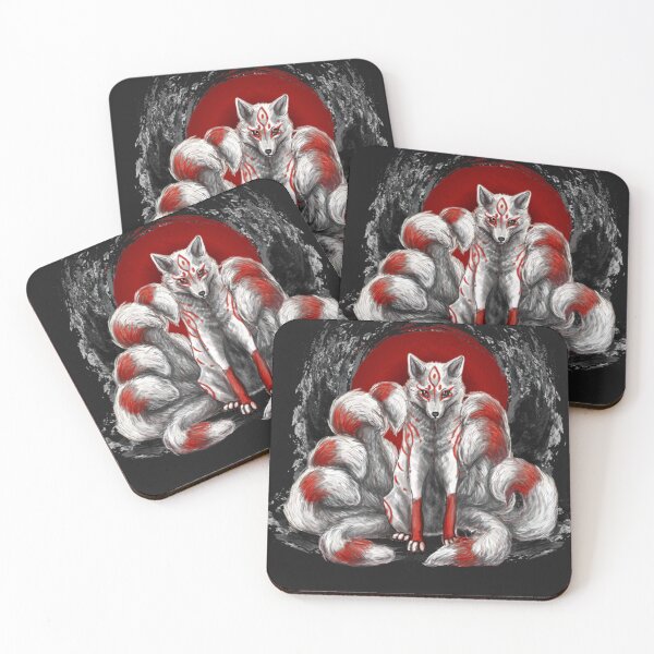 Aperçu de l'œuvre Kitsune de renard japonais à neuf queues créée et vendue par charliemych.