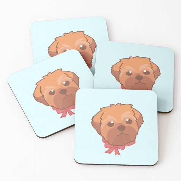 Item preview, Simple red fur Shih Tzu puppy designed and sold by PupBubble Art.