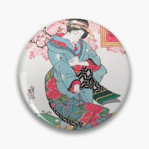 Item preview, Japanese woman (1828) vintage woodblock print by Keisai Eisen. designed and sold by TheHappyK.