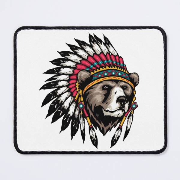 Item preview, Native American Bear Feather Headdress Painting designed and sold by Smix Pixels.