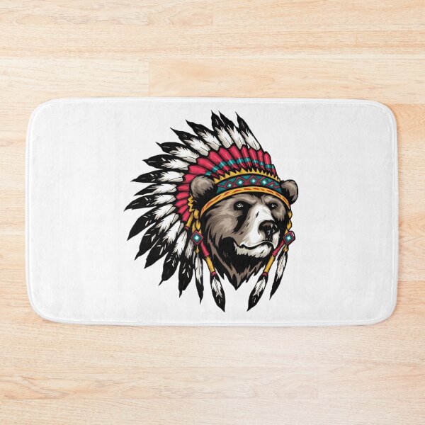 Item preview,   Native American Bear Feather Headdress Painting  designed and sold by Smix Pixels.