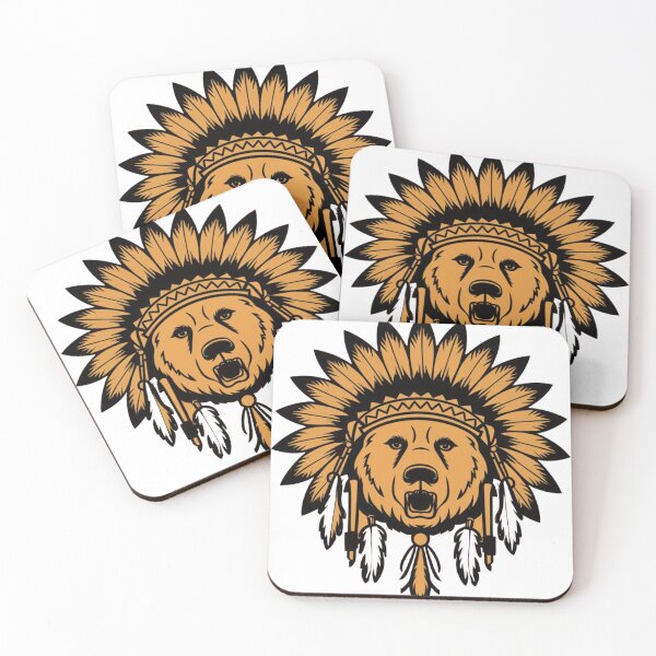 Item preview,  Native American Bear Feather Headdress Painting  designed and sold by Smix Pixels.