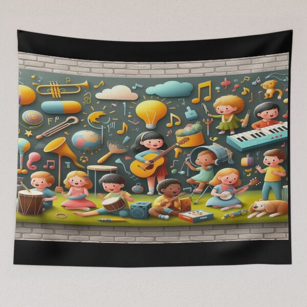 Item preview, Children Sound  and Instruments Wall Art and Puzzle_9 designed and sold by Cupideros.