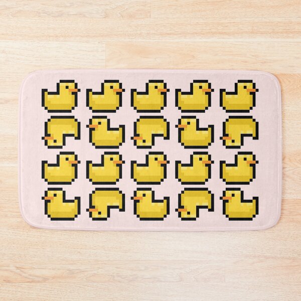 Item preview, Pixelated Yellow Duck Pattern Y2k Style designed and sold by Dazzline Designs.