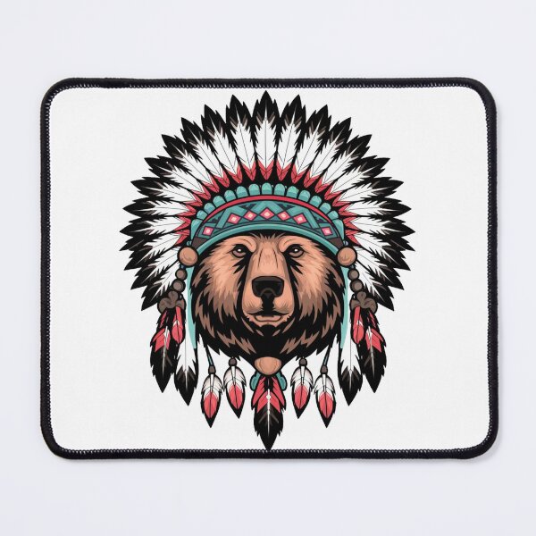 Item preview, Native American Bear Feather Headdress designed and sold by Smix Pixels.