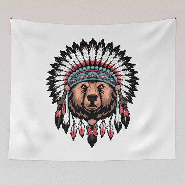 Item preview, Native American Bear Feather Headdress  designed and sold by Smix Pixels.