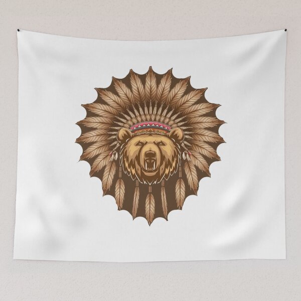 Item preview,  Native American Bear Feather Headdress  designed and sold by Smix Pixels.