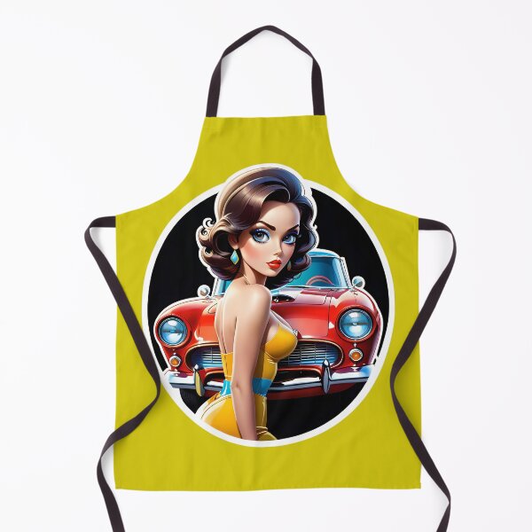 Item preview, Cute Sexy Anime Pinup Girl With Vintage Classic Car designed and sold by TheArtOfPat.