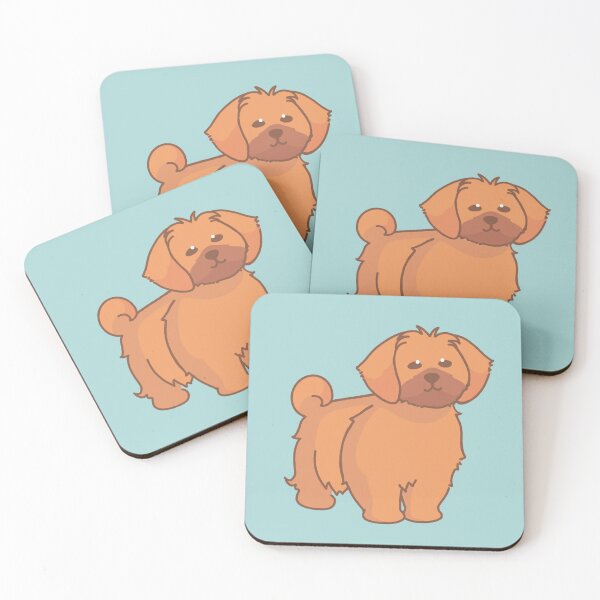 Item preview, Simple solid red Shih Tzu designed and sold by PupBubble Art.