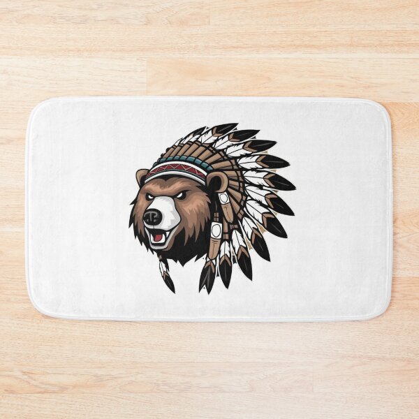 Item preview,  Native American Bear Feather Headdress Graffiti   designed and sold by Smix Pixels.