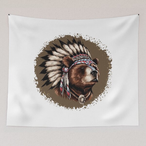 Item preview,  Native American Bear Feather Headdress Sublimation  designed and sold by Smix Pixels.