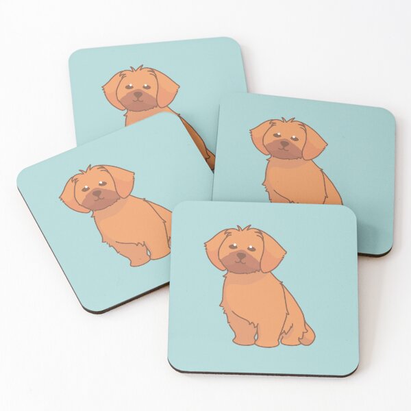 Item preview, Simple solid red Shih Tzu sitting down designed and sold by PupBubble Art.