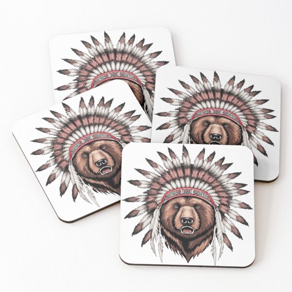 Item preview,   Native American Bear Feather Headdress Sublimation  designed and sold by Smix Pixels.