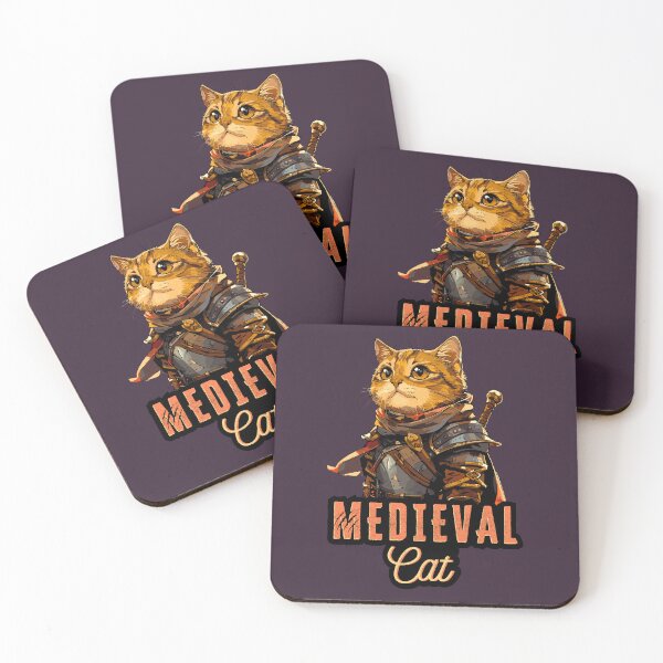 Item preview, Medieval Cat: Armored Warrior Kitten designed and sold by Amanda-S-Olsen.