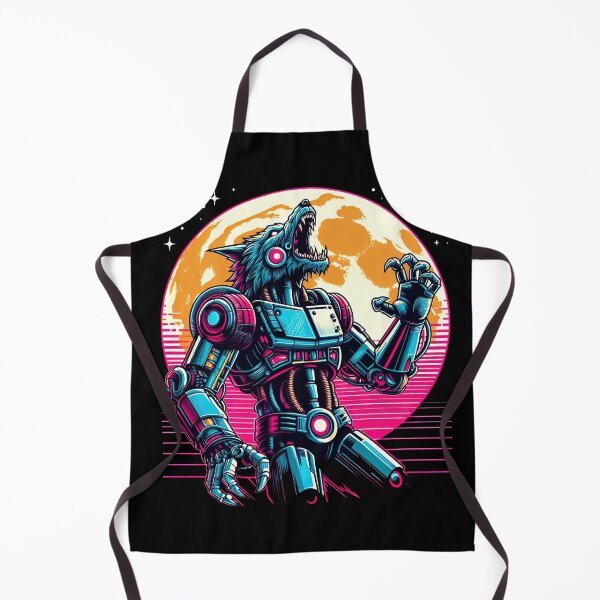 Item preview, Cyborg Werewolf Full Moon Howl Sci-Fi Horror Fan designed and sold by SpookshowDesign.